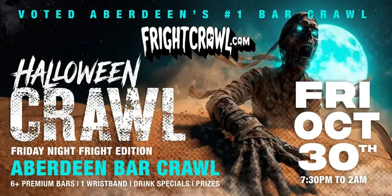 Friday Night Aberdeen Halloween crawl event art