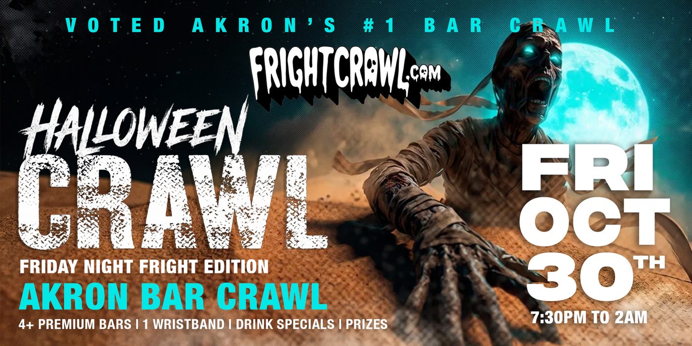 Friday Night Akron Halloween crawl event art