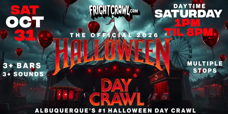 Day Party Albuquerque Halloween crawl event art