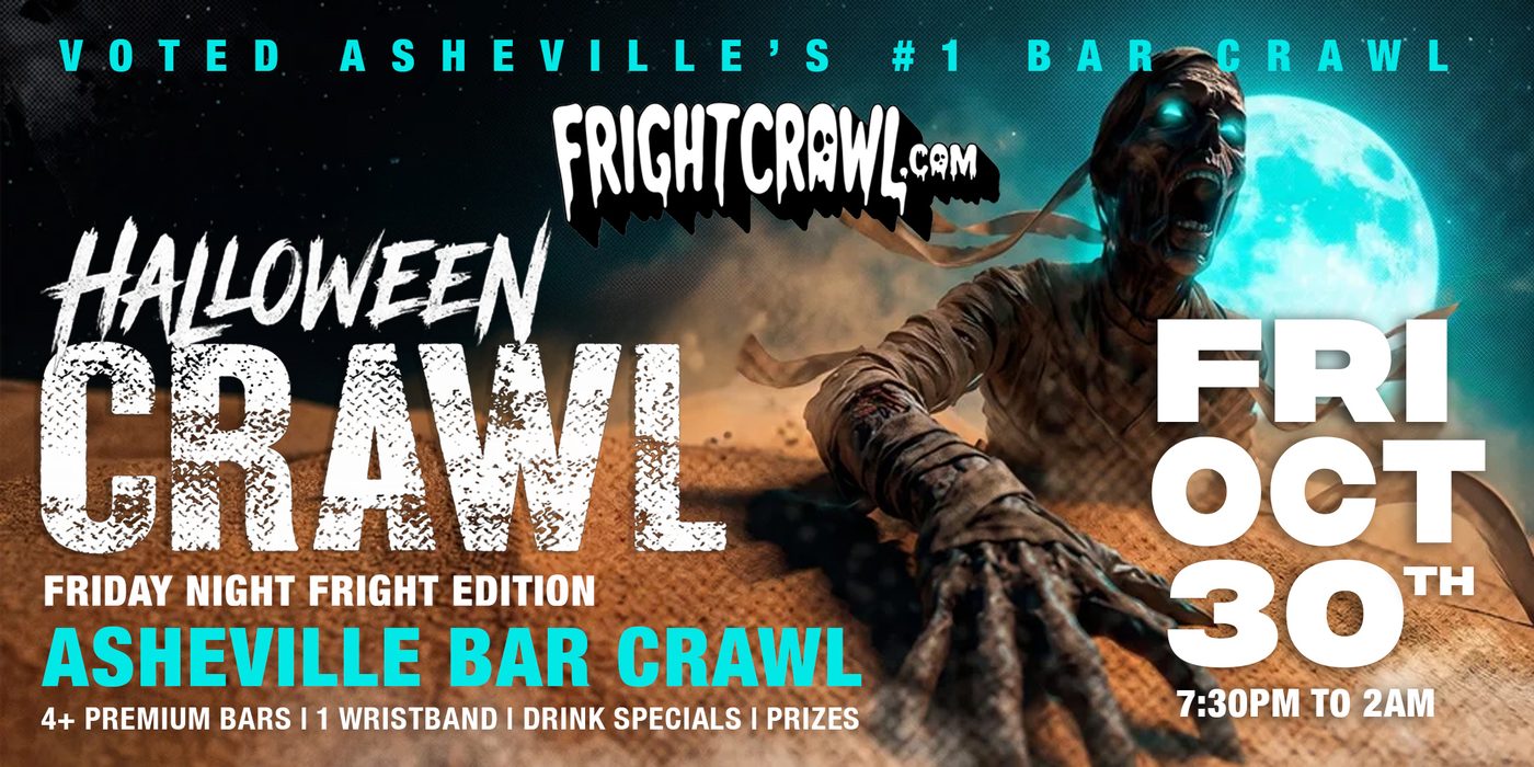 Friday Night Asheville Halloween crawl event art