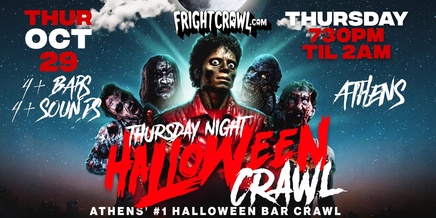 Thursday Night Athens, GA Halloween crawl event art