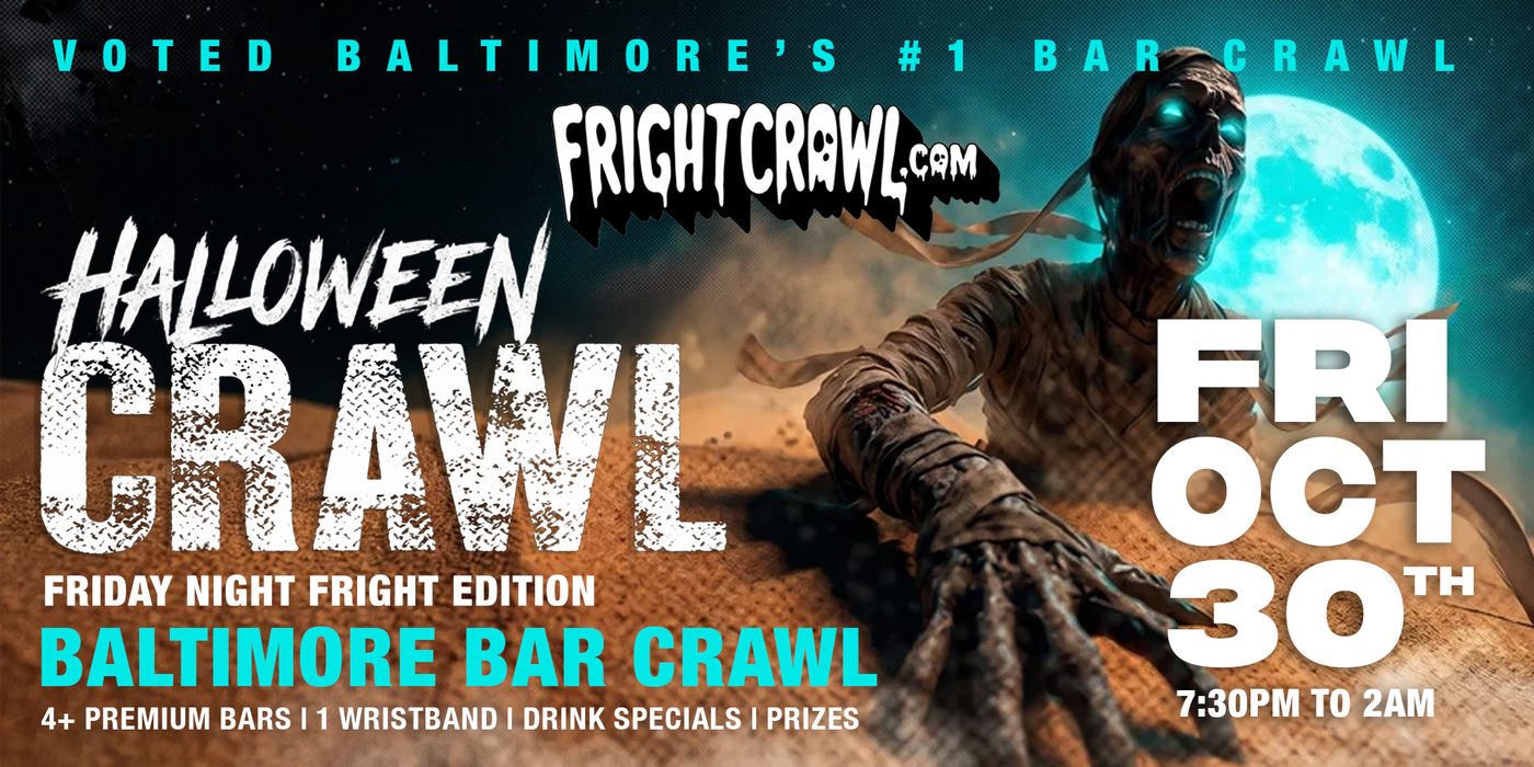 Friday Night Baltimore Halloween crawl event art