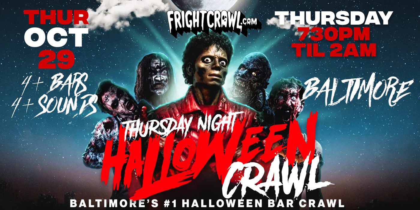 Thursday Night Baltimore Halloween crawl event art