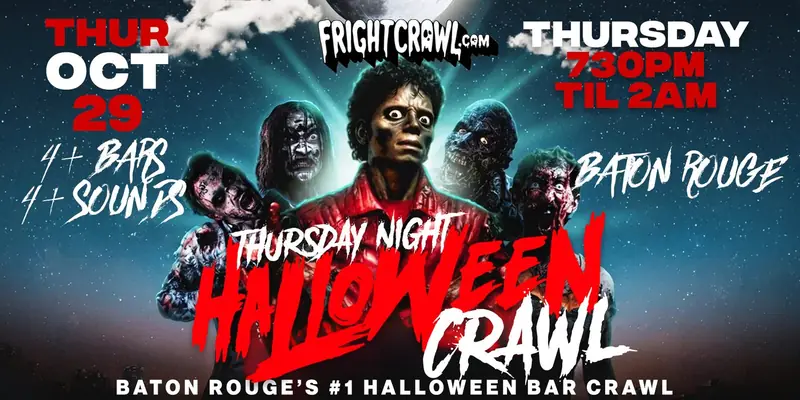 Thursday Night Baton Rouge Halloween crawl event art