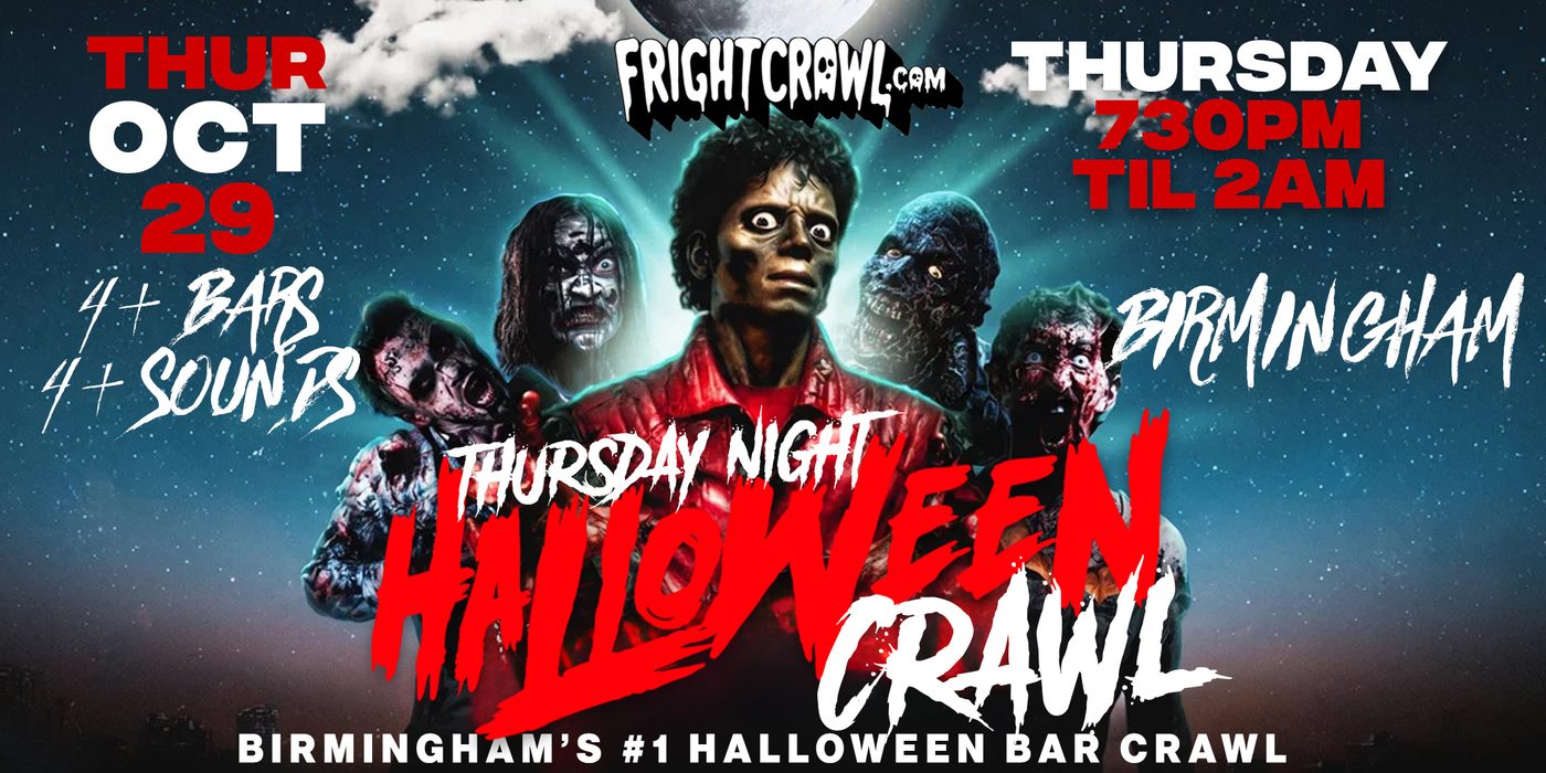 Thursday Night Birmingham, AL Halloween crawl event art