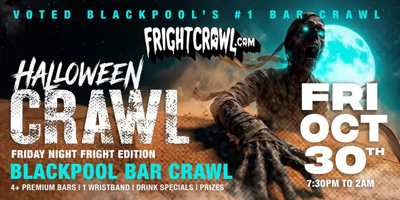 Friday Night Blackpool Halloween crawl event art