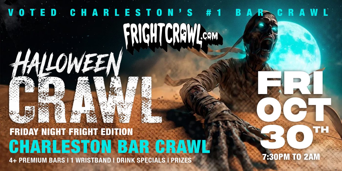 Friday Night Charleston, SC Halloween crawl event art