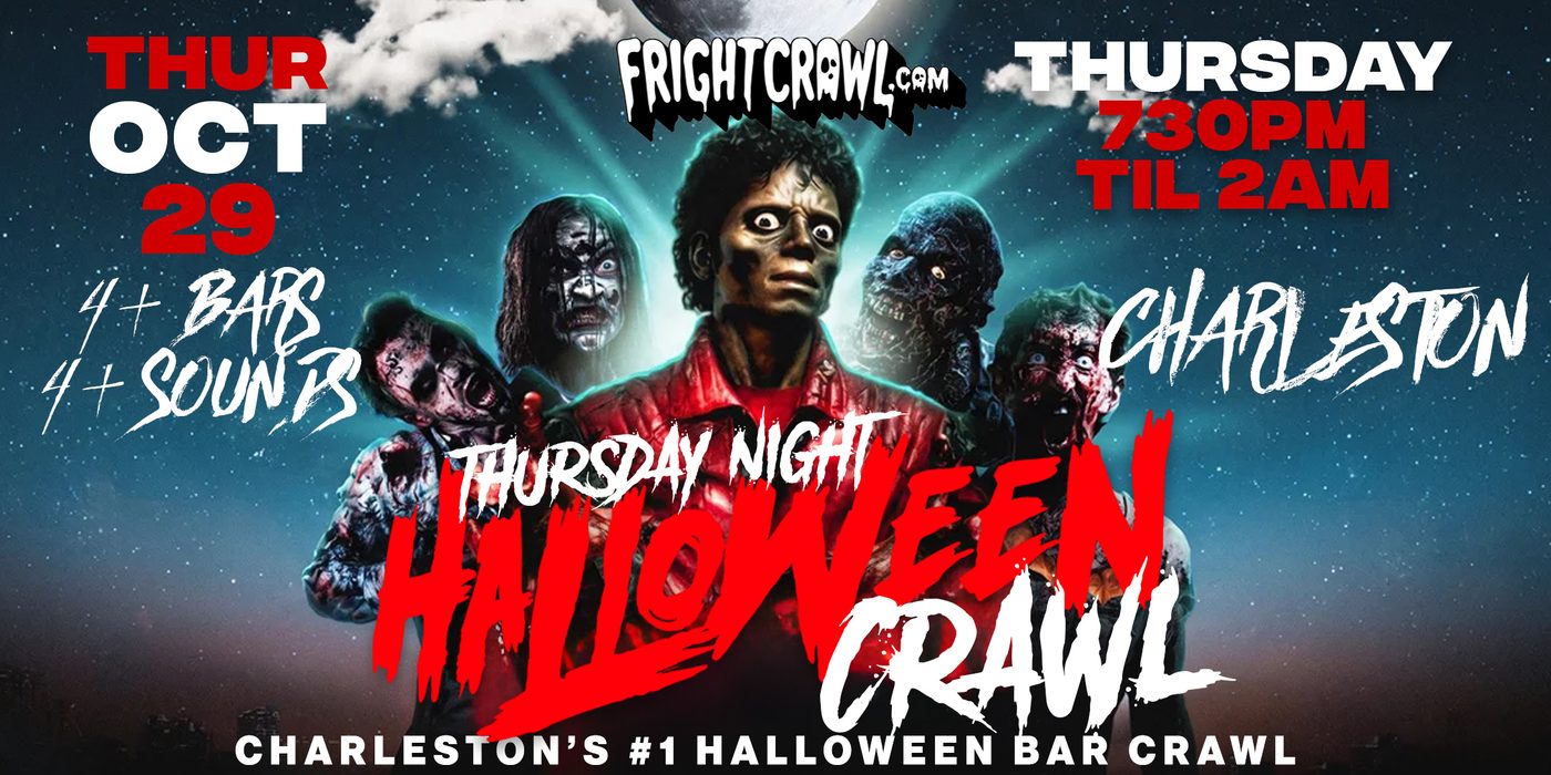 Thursday Night Charleston, SC Halloween crawl event art