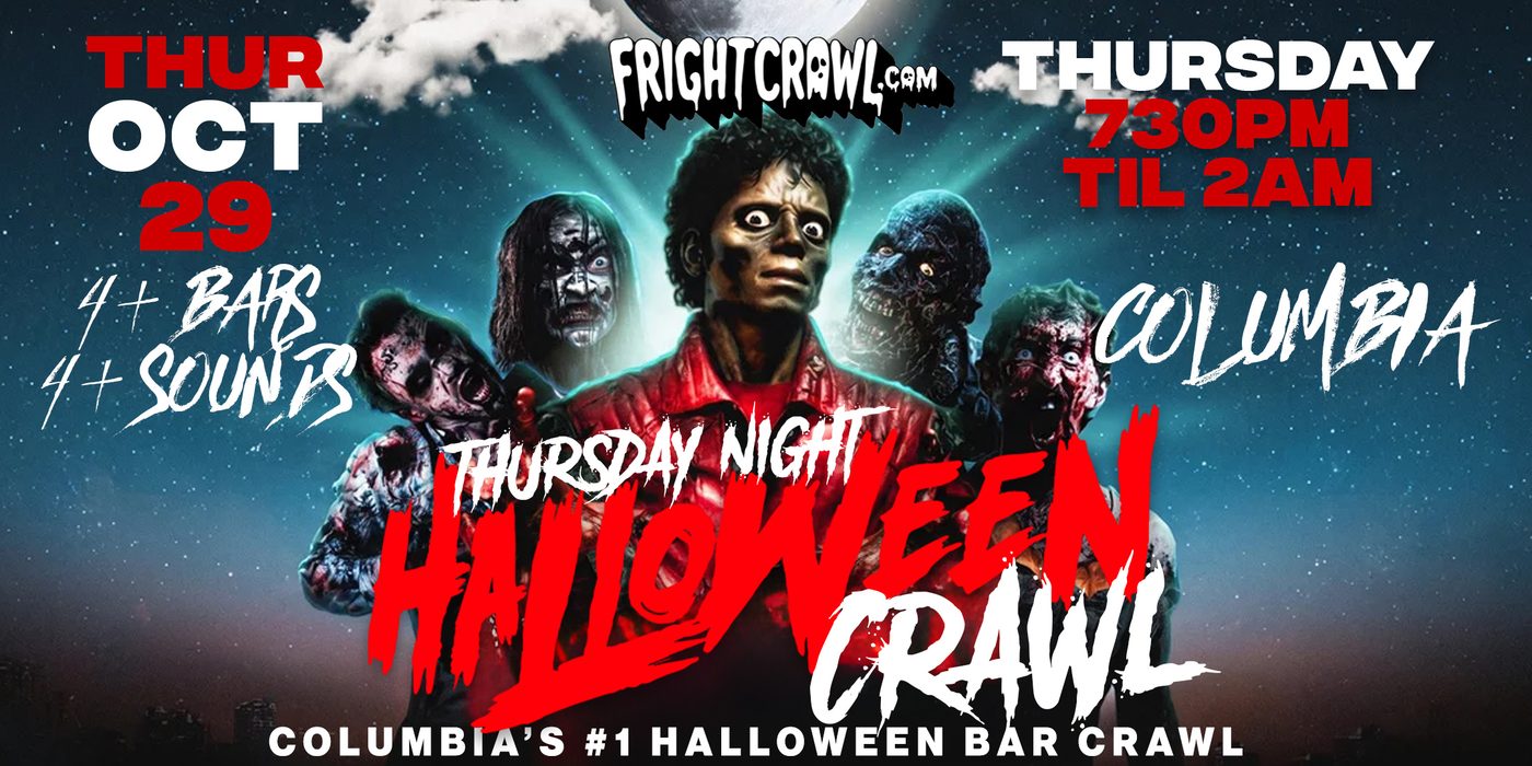 Thursday Night Columbia, MO Halloween crawl event art