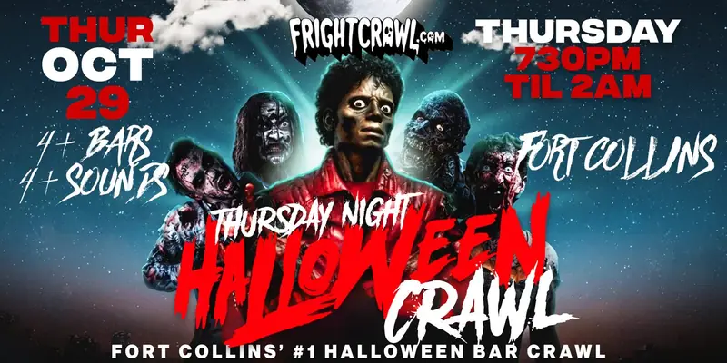 Thursday Night Fort Collins Halloween crawl event art