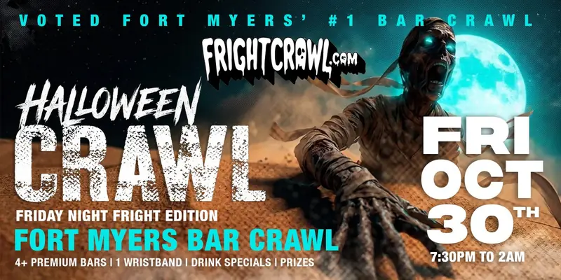Friday Night Fort Myers Halloween crawl event art