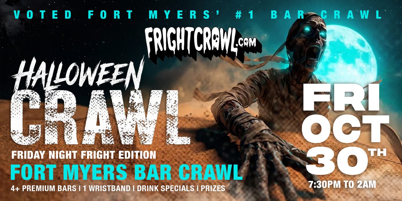 Friday Night Fort Myers Halloween crawl event art