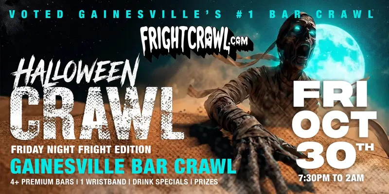 Friday Night Gainesville Halloween crawl event art
