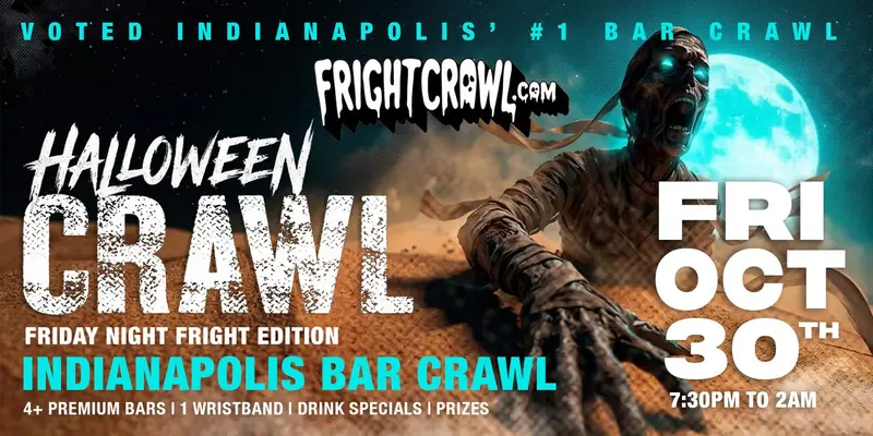 Friday Night Indianapolis Halloween crawl event art
