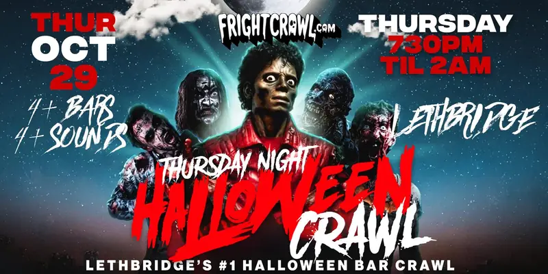 Thursday Night Lethbridge Halloween crawl event art