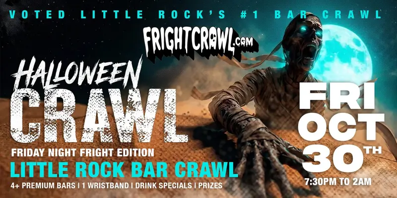 Friday Night Little Rock Halloween crawl event art