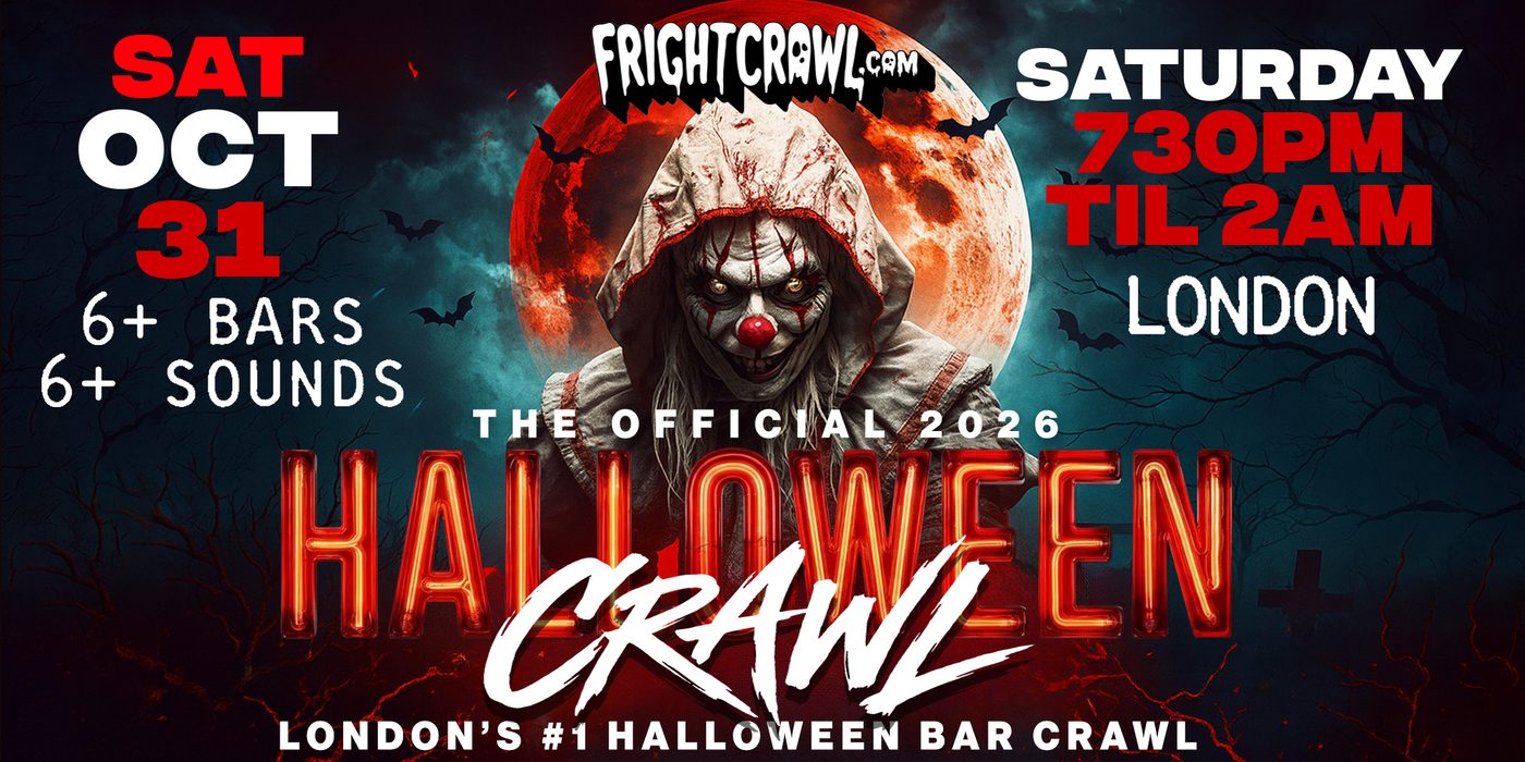 Saturday Night London, UK Halloween crawl event art