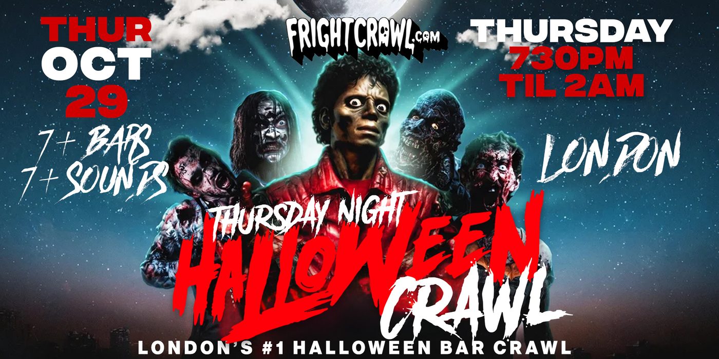 Thursday Night London, UK Halloween crawl event art
