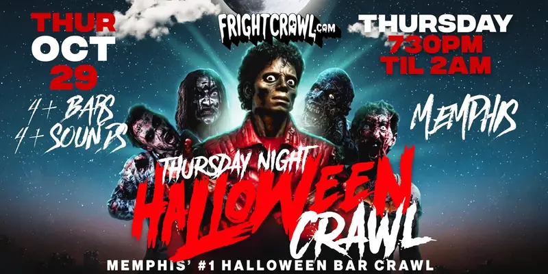 Thursday Night Memphis Halloween crawl event art