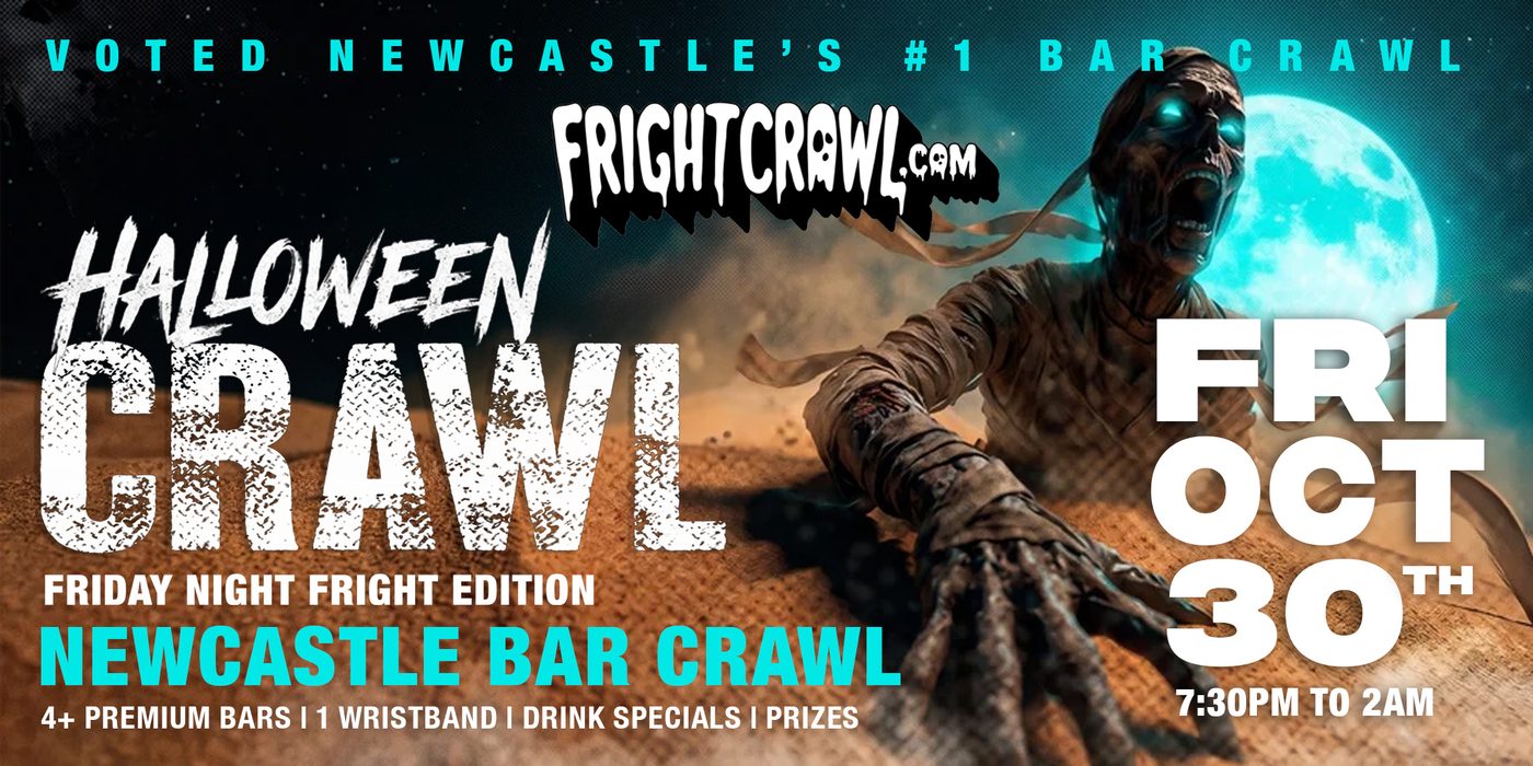 Friday Night Newcastle, UK Halloween crawl event art