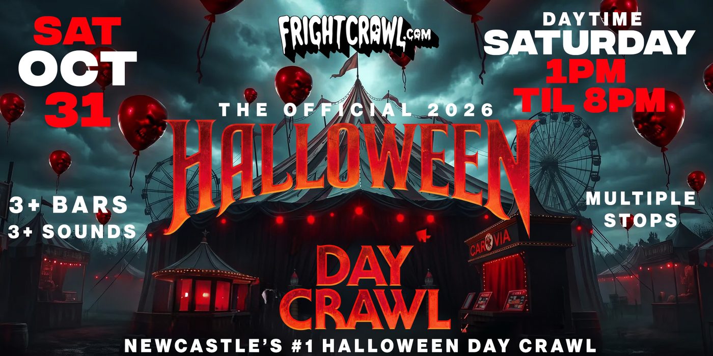 Day Party Newcastle, UK Halloween crawl event art