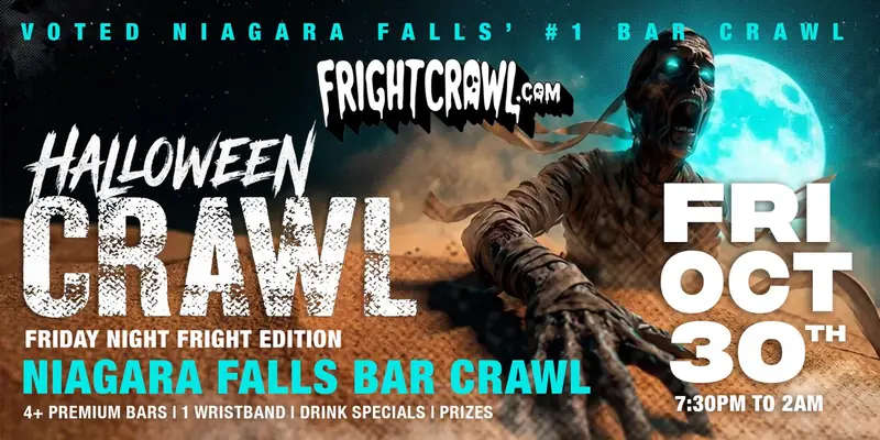 Friday Night Niagara Falls Halloween crawl event art