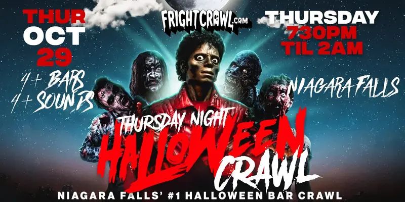Thursday Night Niagara Falls Halloween crawl event art