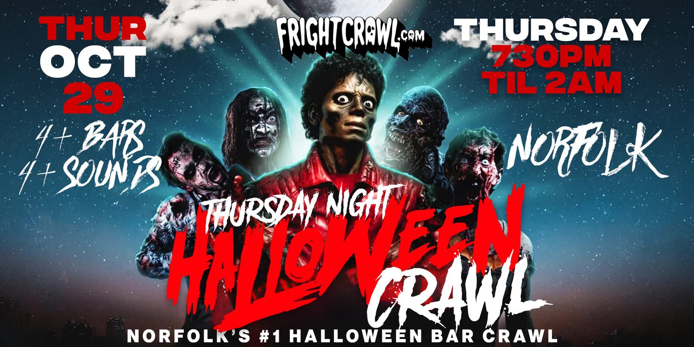 Thursday Night Norfolk Halloween crawl event art
