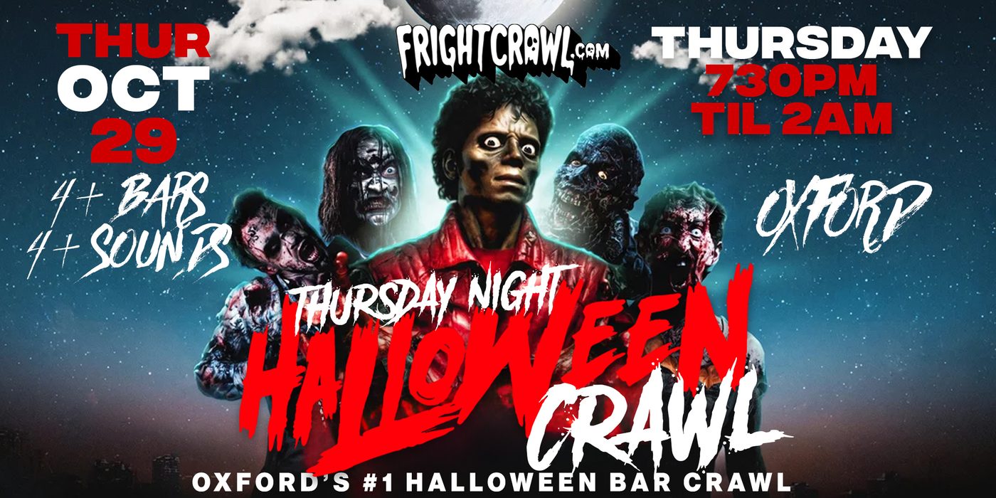 Thursday Night Oxford, MS Halloween crawl event art