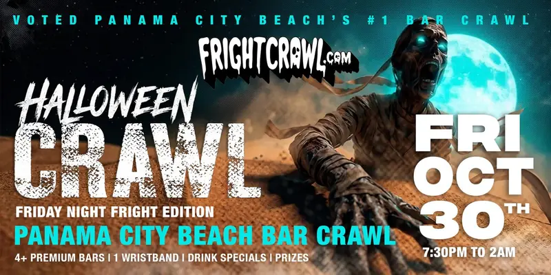 Friday Night Panama City Beach Halloween crawl event art