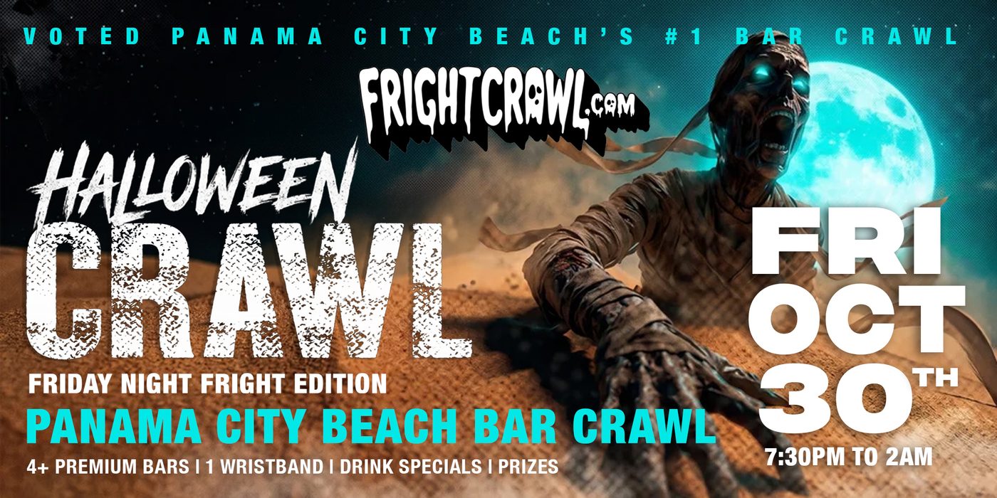 Friday Night Panama City Beach Halloween crawl event art