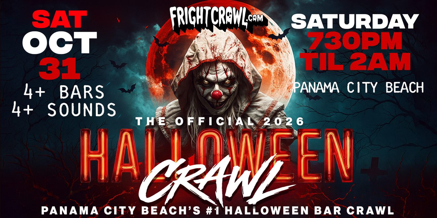 Saturday Night Panama City Beach Halloween crawl event art