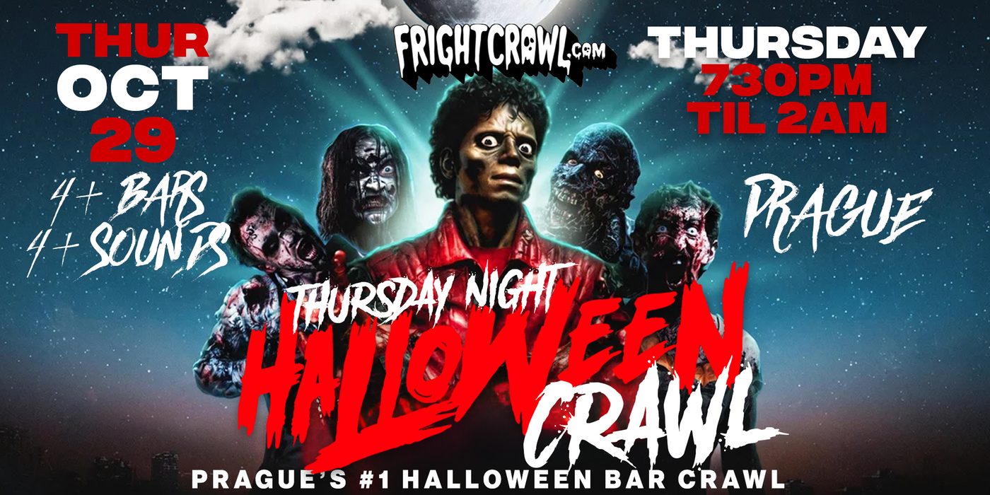 Thursday Night Prague Halloween crawl event art