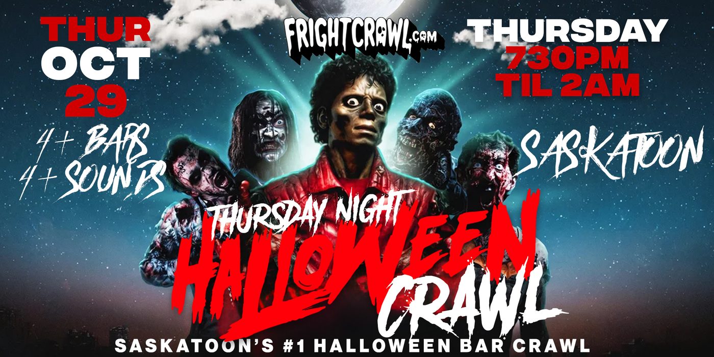Thursday Night Saskatoon Halloween crawl event art