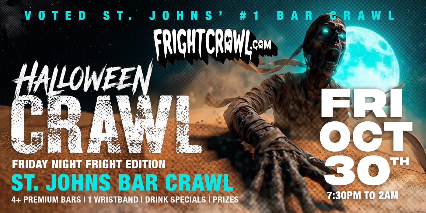 Friday Night St. Johns Halloween crawl event art