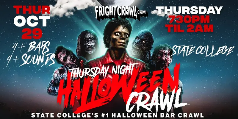 Thursday Night State College Halloween crawl event art