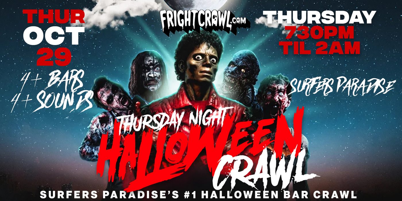 Thursday Night Surfers Paradise Halloween crawl event art