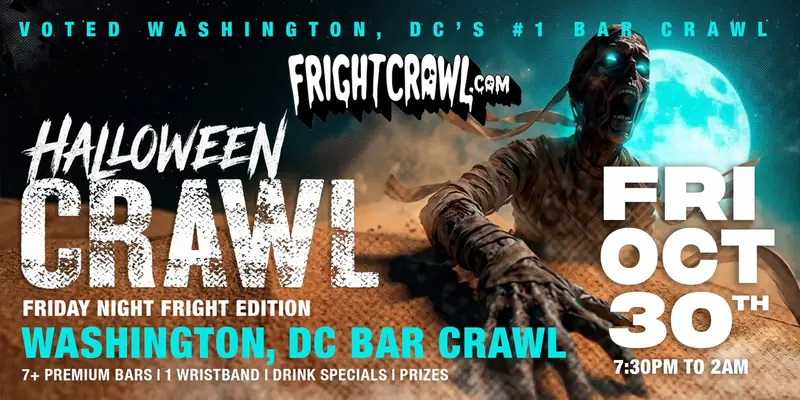 Friday Night Washington Halloween crawl event art