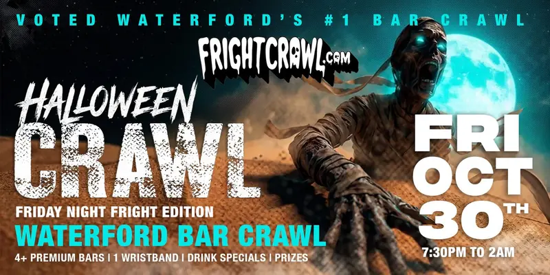 Friday Night Waterford Halloween crawl event art