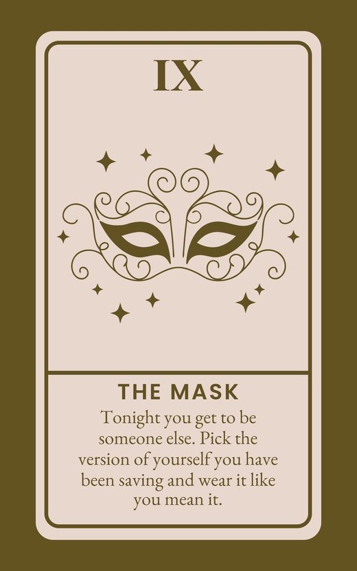 IX, The Mask, from the FrightCrawl deck